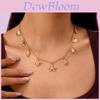 Seashell Pendant Necklace With Alloy Chain For Womens Beach Fashion