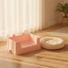 Toilettes pour lapin avec grille en acier inoxydable Litière spacieuse pour lapin