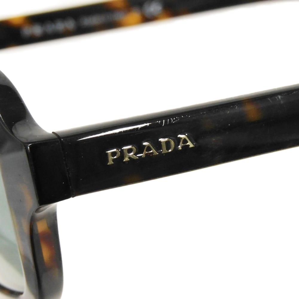 Used 11569 Square Shape Eyewear SPR11X-F 7968 Wellington Plastic Clear Black Demi Pattern Logo Acetate Havana Unisex