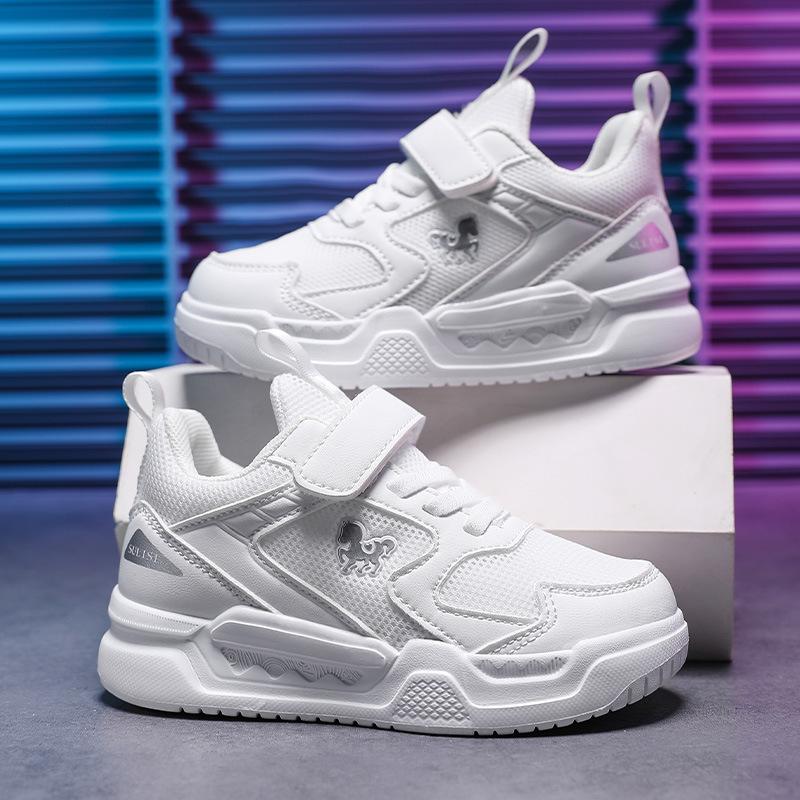 Children's board shoes 2025 spring new primary school shoes boys soft sole non-slip casual shoes school white shoes girls
