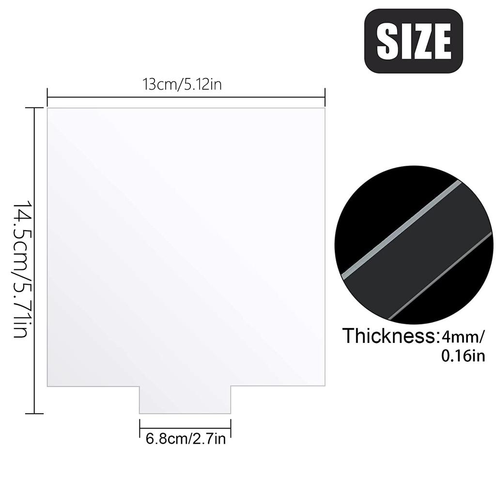 4mm Acrylic Sheet Clear Cast Plexiglass Panel Thick Plastic Glass Board for LED Light Base Signs DIY Display Projects Craft