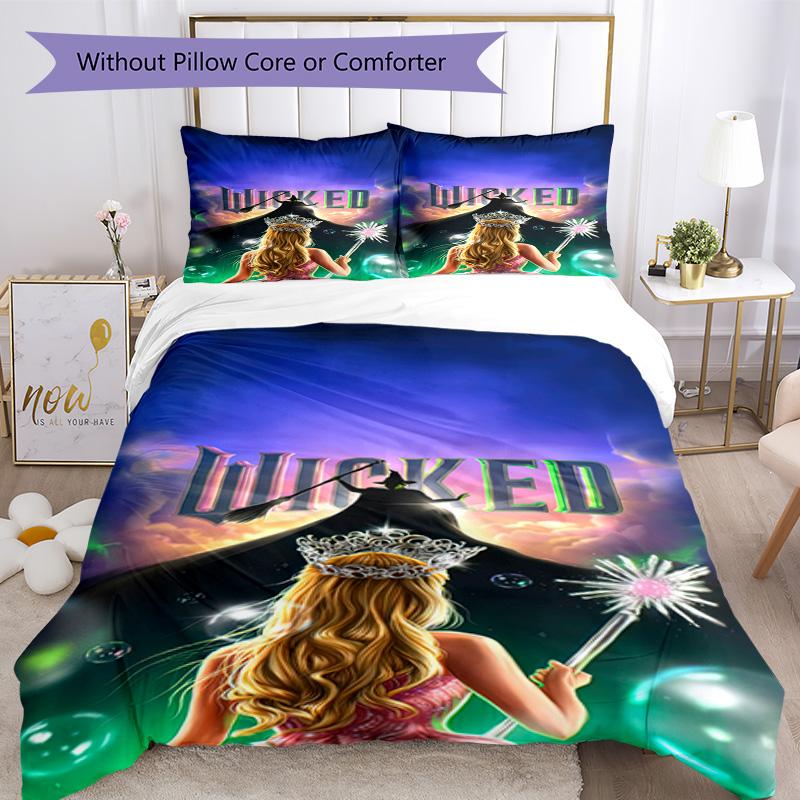 Set Biancheria da Letto Stile Gotico Traspirante Copripiumino con Federe Biancheria da Letto Decorativa per Camera da Letto Decorazione Casa Regalo di Compleanno