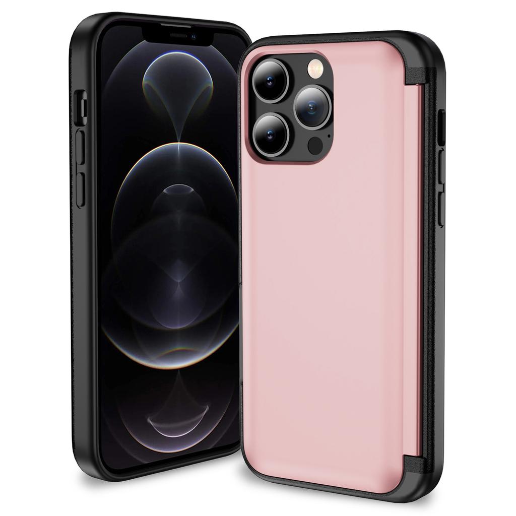 For iPhone 12 Pro 6.1 Inch/12 6.1 Inch Cell Phone Case Flip Kickstand TPU+PC Cover