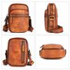 Whatna Tanned Natural Cowhide Leather Mini Shoulder Bag for Small Messenger Shoulder Vertical Fits iPad Horizontal Genuine Crossbody Bicycle 13640