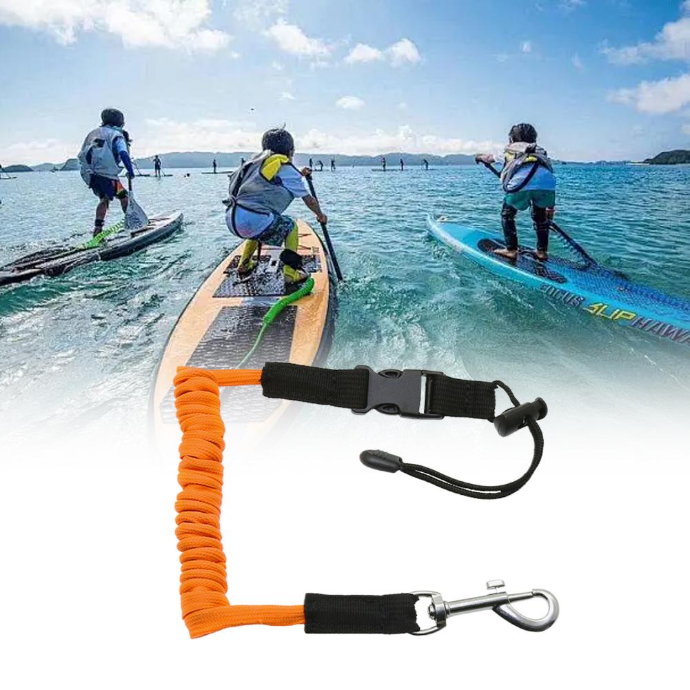 Smycz do wiosła kajakowego Linka zapobiegająca zgubieniu Regulowany uchwyt na wędkę zabezpieczający Linka Szybkie zwalnianie Surfing Spiralna linka do kajakarstwa kanadyjkowego