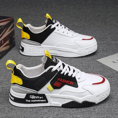 Men's Shoes Summer New Sports and Leisure Board Shoes Hong Kong Style Trend Versatile Shoes White Shoes Men's Thick Soles