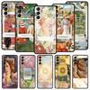 Aesthetic Collage Venus Soft Phone Case For Samsung Galaxy S25 Edge S24 Plus S23 FE S22 S21 S20 Ultra 5G S10 Black Protect Cover