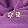 Natural Peridot 925 Silver Daughter Gift Stud Handmade August Art Deco Earrings EE-149-10