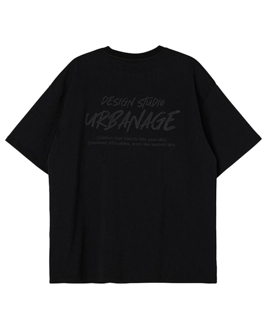 URBANAGE Design Studio Logo Oversized Short Sleeve_Black
