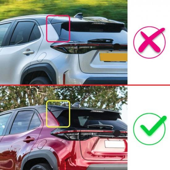 Chrome Rear Window Tailgate Spoiler Cover Trims For -2025 Toyota Yaris Cross