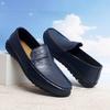 Fashion Summer Luxury Brand Flats  Men Casual Shoes Soft Leather Mens Loafers Moccasins Italian Designer Breathable Slip on Boat Shoes