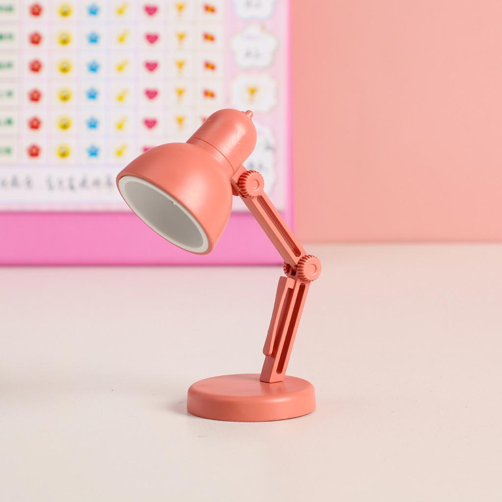 Lamp Mini Table Led Folding Portable Small Night Light Button Powered Battery