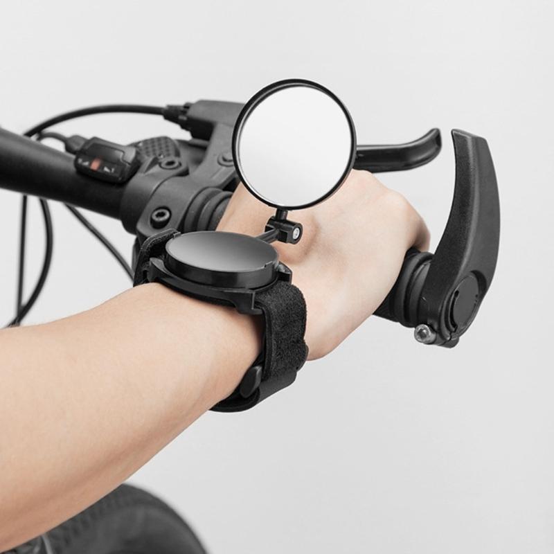 360 Degree Adjustable Bike Rearview Mirror Wristband Rear View Mirror Arm Wear