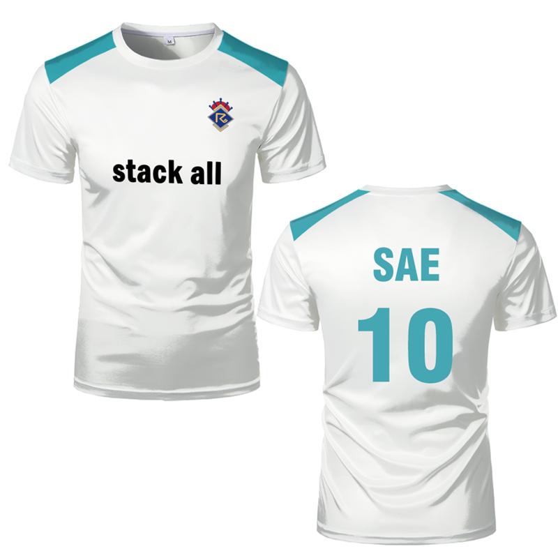 

Custom Blue Lock SAE Jersey Re Al Uniforms Japanese Anime Cosplay Football Tops Kaiser Rin T-shirts Unisex Sweatshirts T-shirt XXS