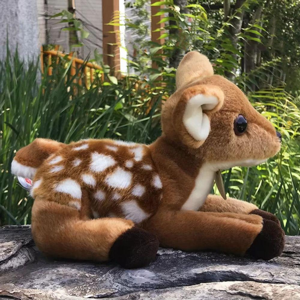 Forest Animal Sika Deer Plush Bright Color Simulation Deer Toy Stuffed Deer Dolls  Birthday Gift