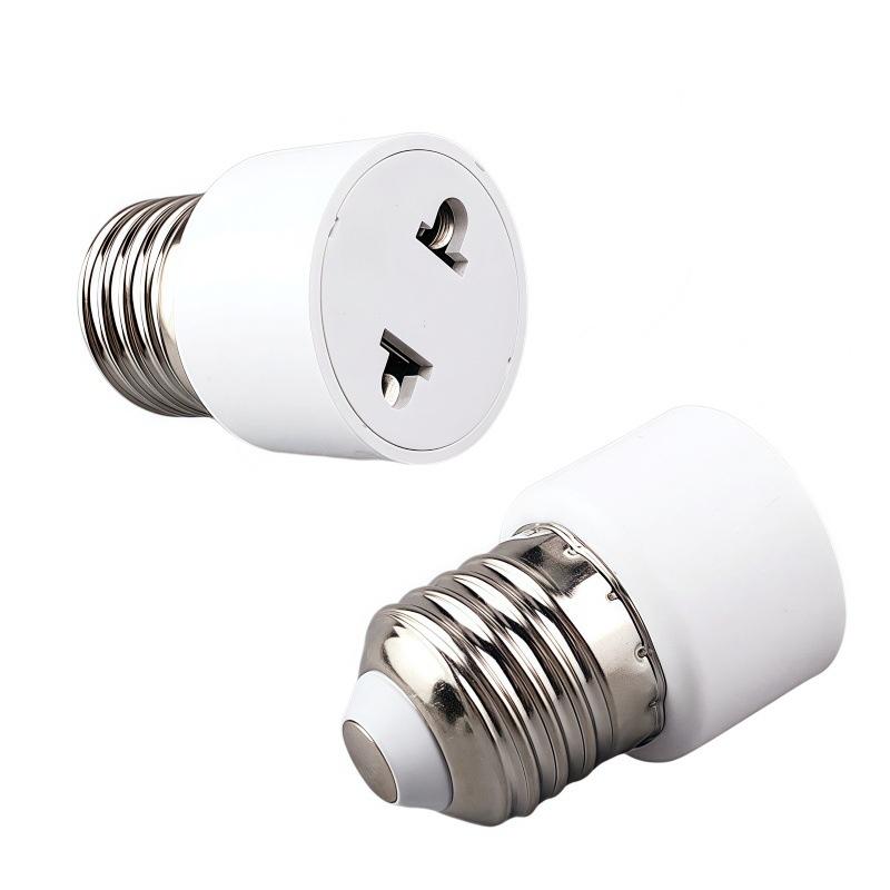 1Pcs Lamp Socket Us/Eu Without Light Practical White E27 Plug Bulb Holder Light Fixture Bulb Base Adapter Diy Accessories