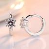 Fashion  Silver Needle Earrings Six Claw Zircon Heart Arrow Round Stud Earrings For Women Best Gift Pendientes Oorbellen