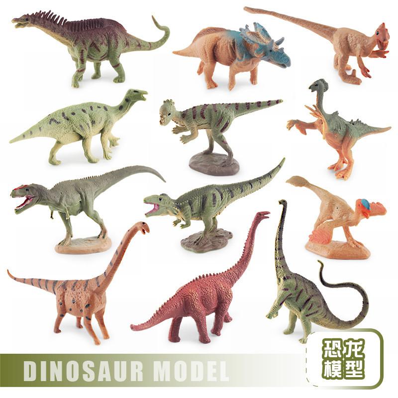 Detailed Mini Dinosaur Statues Triceratops Stegosaurus Velociraptor Pterosaur For Collection