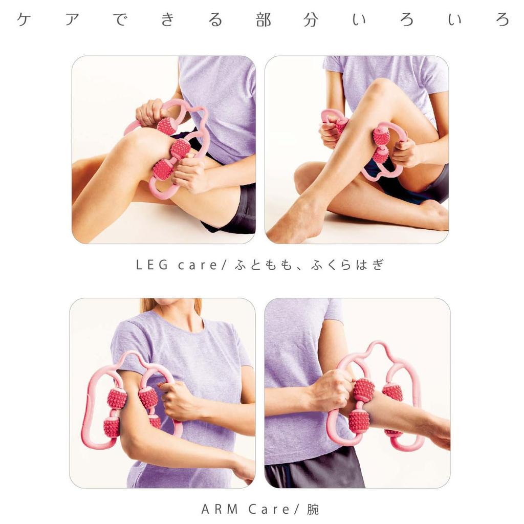 Fascia Leg Care Taffy Foot Massage Roller Manufacturer La-VIE Roller, Time, Pink, Calf, Thigh, 3B-4885 [Genuine Product]