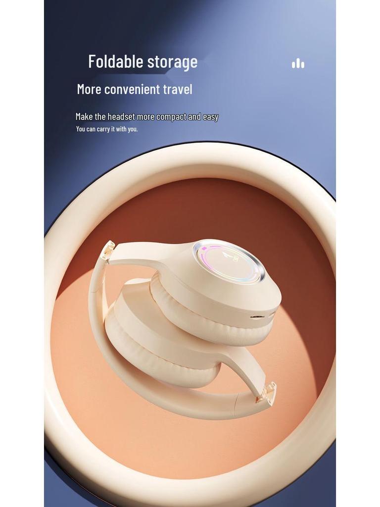 QCM3 Wireless Bluetooth Headset with Microphone, Heavy Bass, Over-ear, Compatible with Apple Devices