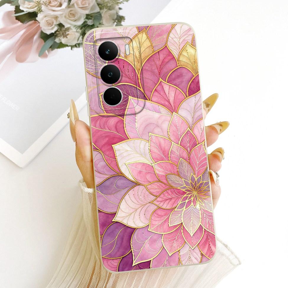 Cover For Realme C71 Case RMX5303 Silicone Luxury Fashion Flowers Kawaii Cute Painted Shockproof Phone Case For Real me C71