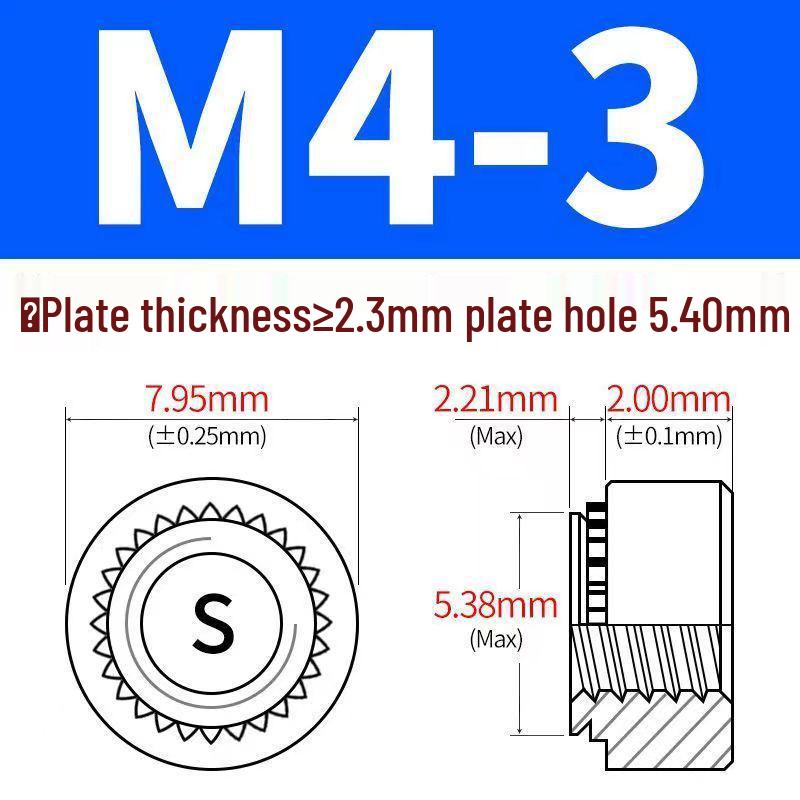 Verzinkte selbstsichernde Muttern, unverlierbare Muttern M3-M12, Einbaumuttern und Einpressmuttern