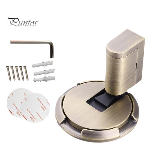 Magnetischer Türstopper, kein Bohren, geräuschloser Bodentürstopper mit Schrauben, selbstklebend, verstellbarer mechanischer magnetischer Türstopper für die Sicherheit zu Hause