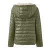 Women's Fashion Casual Coat Cotton Jacket Short Padded Loose Hooded Cotton Jacket