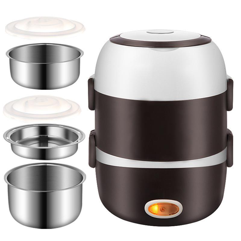 200W Portable Steaming And Cooking Hot Rice Equipment Multi Functional Electric Lunch Box Workers Heating Insulated Boxes