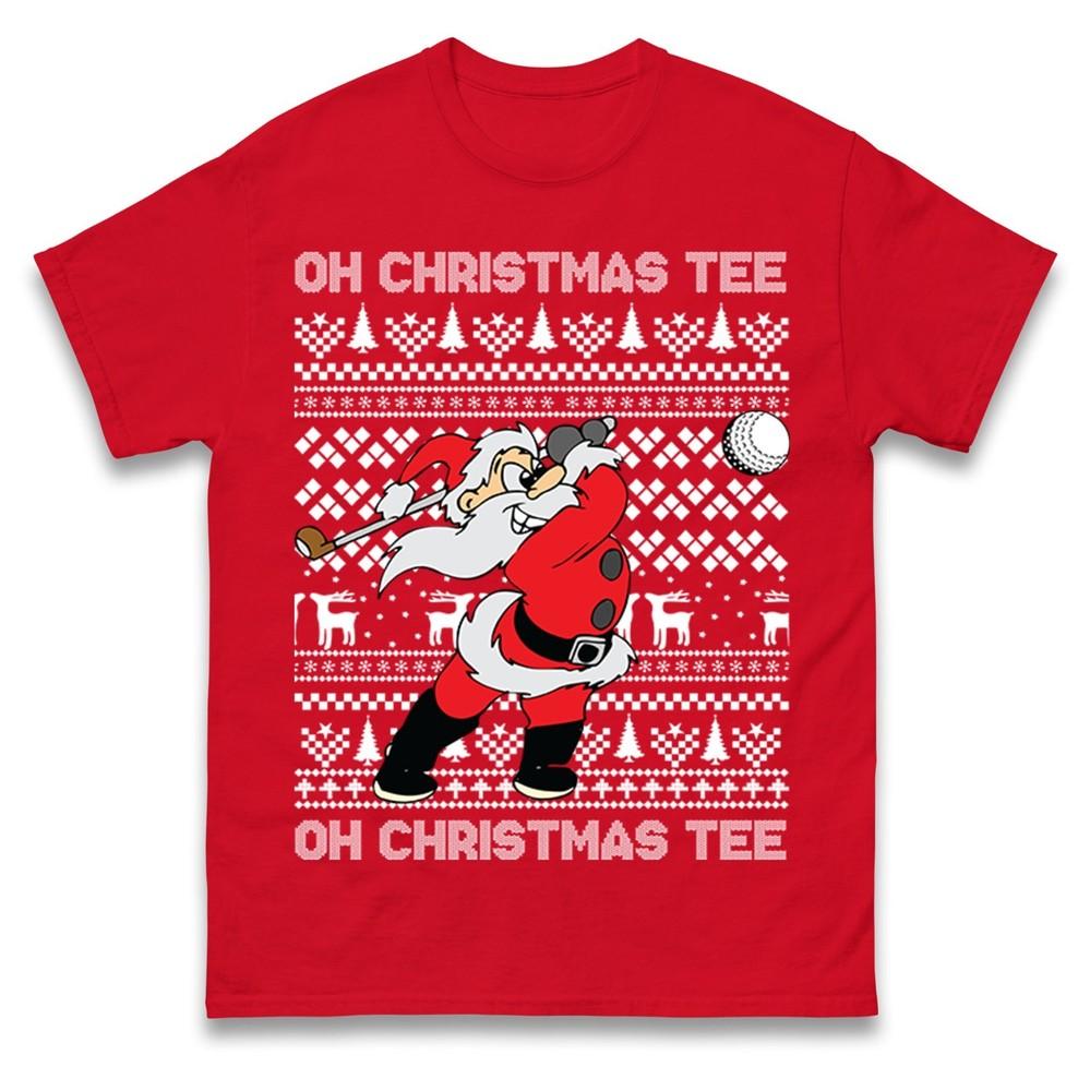 Golf Christmas T Shirt Oh Christmas Tee Ugly Santa Christmas Xmas Unisex Outfit S