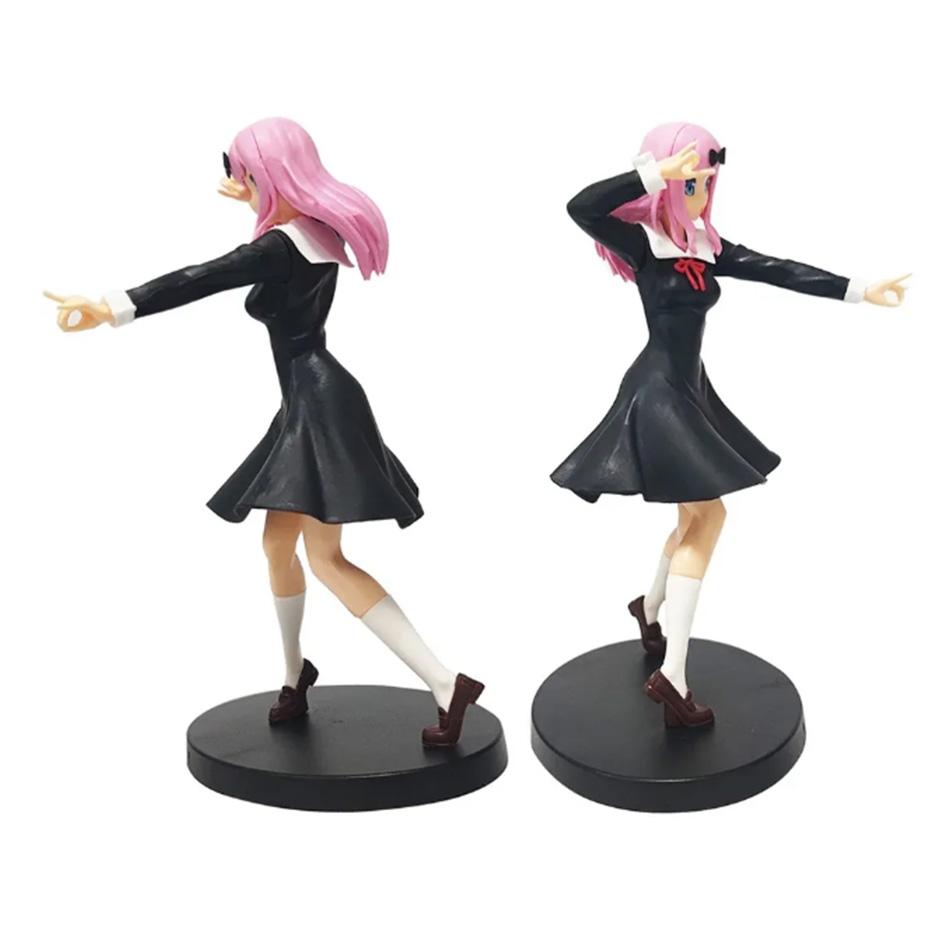 Love Is War 18cm Anime Figure Kawaii Girl Fujiwara Chika & Shinomiya Kaguya Action Collectible Model Doll Toy Gift