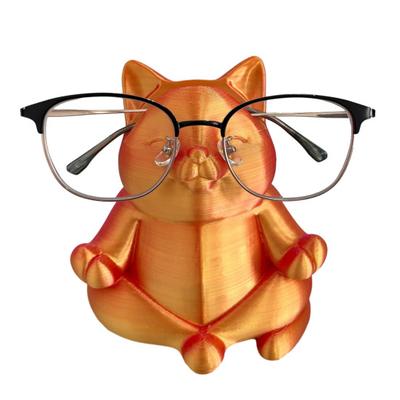 Sevimli Kedi Gözlük Tutucu 3D Baskılı Hayvan Gözlük Teşhir Standı Ev Ofis Yatak Yanı Komodin için Masa Gözlük Düzenleyici