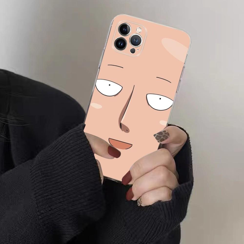 

One P-Punch Man Saitama Phone Case for iPhone 15 8 7 6 6S Plus X SE 2020 XR XS 14 11 12 13 Mini Pro Max Mobile Case iPhone 12