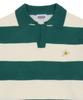 GRAVER [Unisex] Flower Dot Embroidered Striped Collar Knit_Green