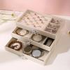 Clear Acrylic Jewelry Box with 3 Drawers and Velvet Lined Clear Jewelry Storage Box, Stud Earrings Necklace Jewelry Storage Box