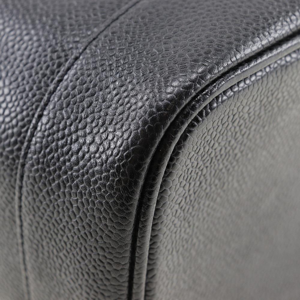 CHANEL Vanity Pouch A01998 Handbag black Caviar skin Women Used