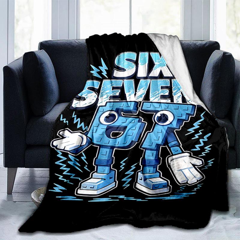 Space Adventure With Six Seven 67 Blanket Suitable for Sofas, Beds, Offices, And Camping - Perfect Gift for Halloween Christmas