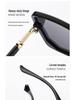 Metal Temple Polarized Large Frame Sunglasses - Women's Minimalist Versatile Sun Protection Fashion