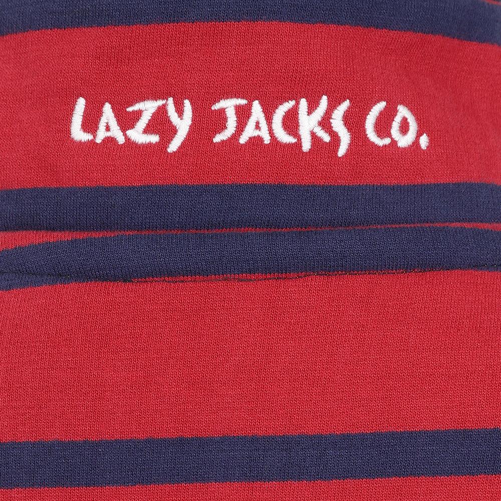 Lazy Jacks Boys Striped Quarter Zip Sweatshirt