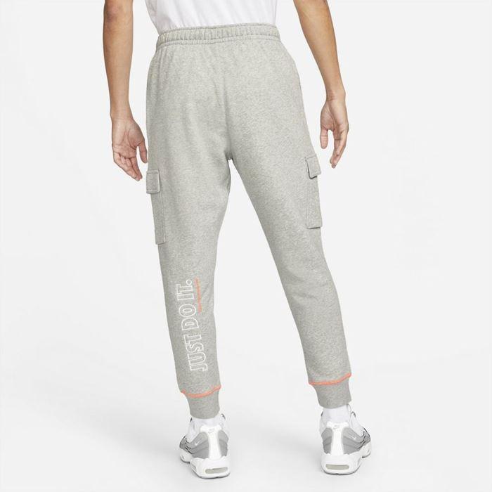 Nike Logo Mid-Waist Fleece Thick Drawstring Cuffed Casual Pants Men Pants Gray DD6268-063