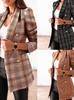 Giacca da Donna Doppiopetto con Revers Stampato Autunno/Inverno 2025
