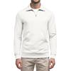 Men's Casual Long-Sleeved Collared Quarter-Zip Sweatshirt