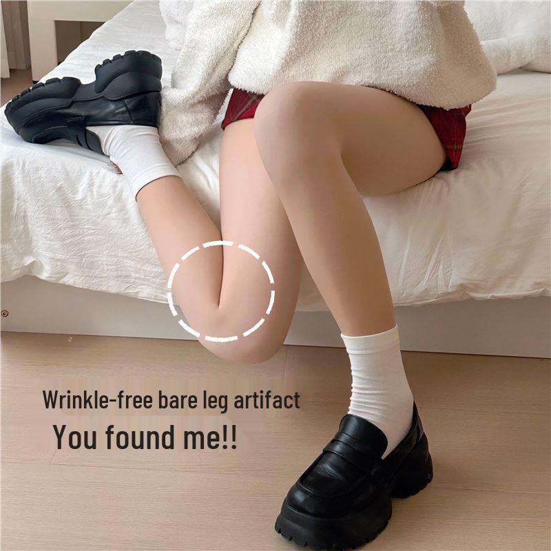 

Waterlight Nude High Waist Fleece-Lined Pantyhose - Thick, Natural Bare Leg Look for Spring, Autumn, Winter 80g - Spring/Autumn 15-25°C