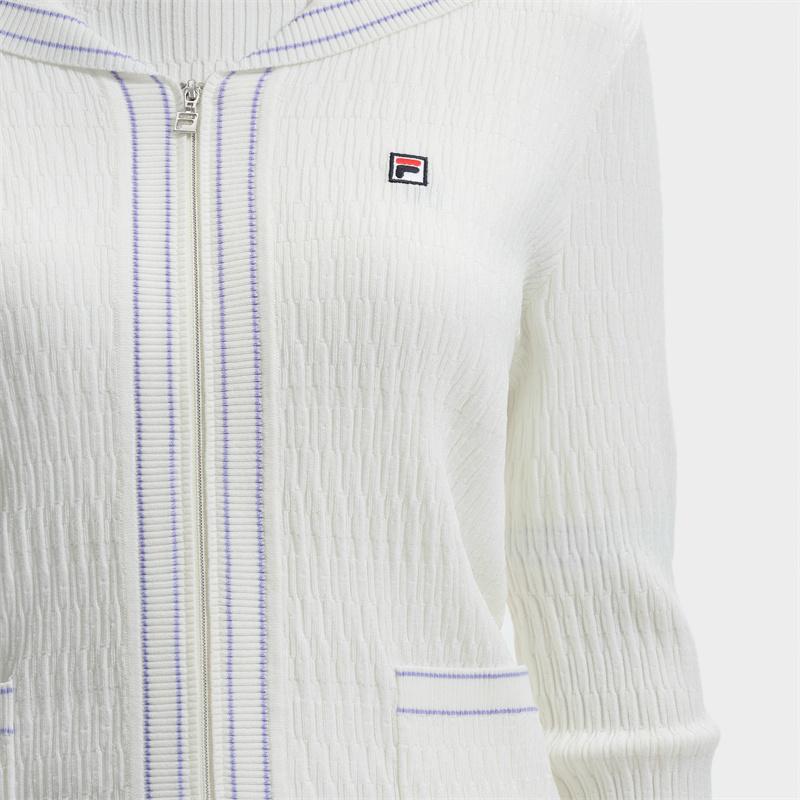 New FILA Knitwear Women's Steam White F11W431410FIV