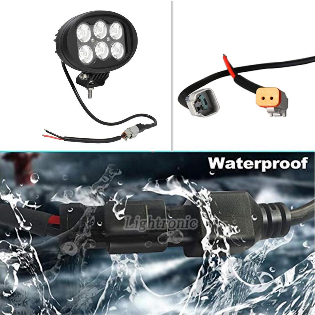 Lightronic Narrow Angle LED 155mm Fog 6000K White IP68 Compatible with for and 4-Piece Searchlight, 60W, Diameter, Light, Light, 6000LM, Waterproof,
