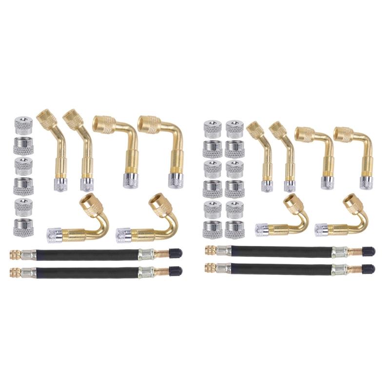 Rallonges Flexibles pour Valves de Pneus, Jeu de Rallonges pour Pneus de Véhicules, Voitures et Camions