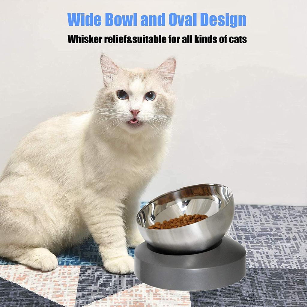Comprar Elevated Cat Bowl Dog Water Bowls Stainless Steel 20 Degrees