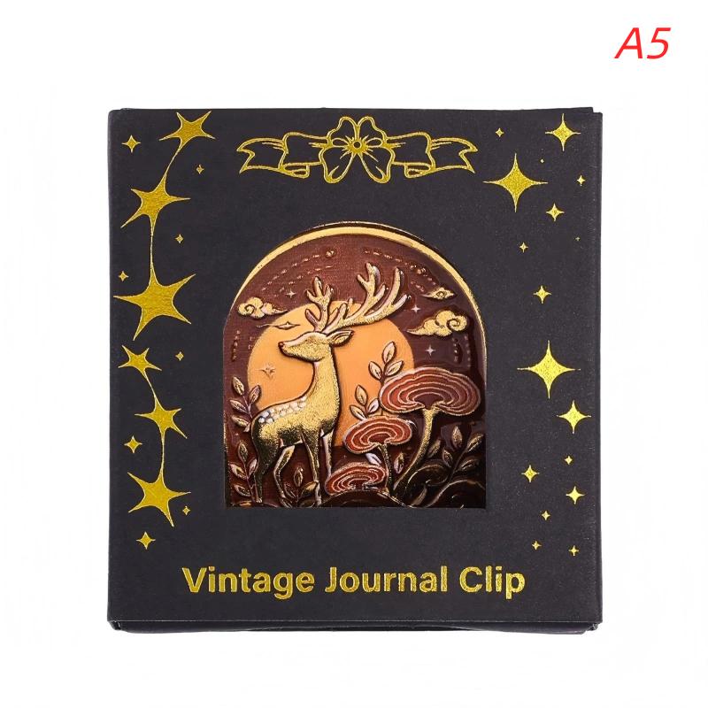 1Pcs Vintage Chinese Style Page Holder Decorative Paper Clip Metal Book Clip Bookmark For Books Reading Accessories