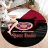 Heart Hmfc Custom Name Round Area Rug Carpet Rug For Living Room Bedroom Sofa Playroom Decor Nonslip Floor Mat