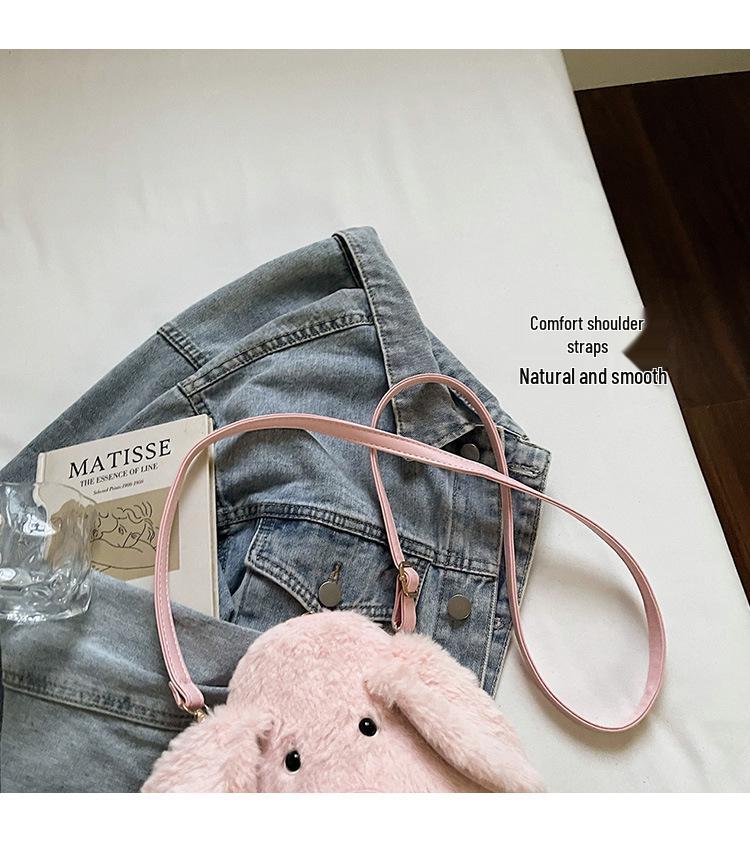 Roztomilá kreslená prasátko plyšová taška přes rameno - Dámská crossbody a dětská hračka panenka dárek